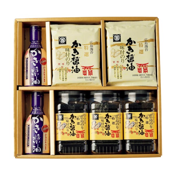 広島海苔 特選かき醤油味付のり・かき醤油詰合せ【夏の贈りもの・お中元】[KSSO-35K]　商品画像1
