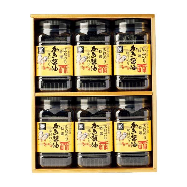 広島海苔 特選かき醤油味付のり6本入【冬の贈りもの・お歳暮】[特かき-30H]　商品画像1