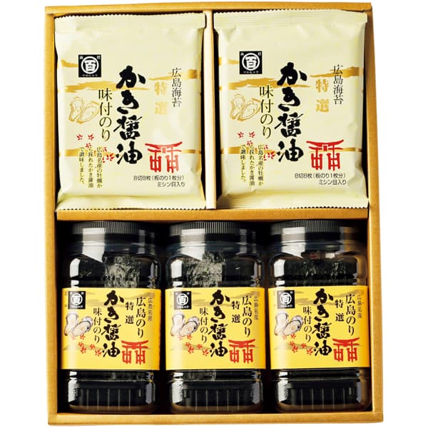 広島海苔 特選かき醤油味付のり詰合せ【冬の贈りもの・お歳暮】[特かき角詰合せ-30H]　商品画像1