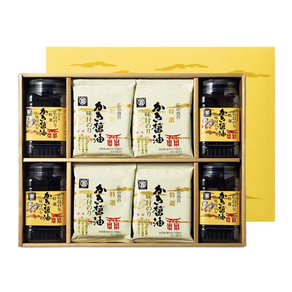 広島海苔 特選かき醤油味付のり詰合せ【夏の贈りもの・お中元】[特かき角詰合せ-50H]　商品画像1