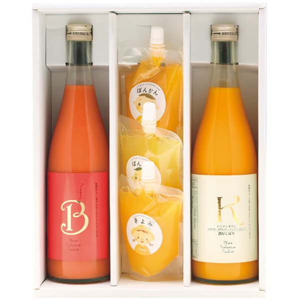 マルワフルーツ園芸 柑橘ジュースと飲むゼリーセット【冬の贈りもの・お歳暮】 商品画像1