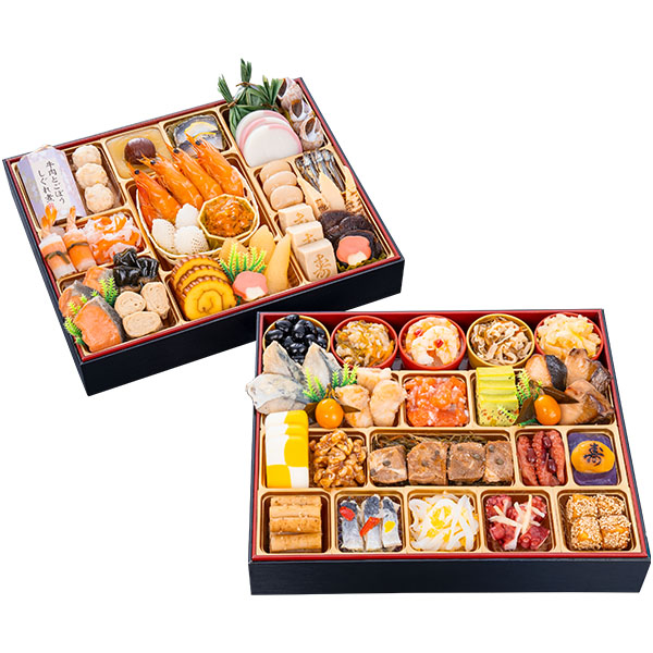 千賀屋 迎春おせち料理 和風二段重「祥運」【4〜5人前・46品目】【イオンのおせち】　商品画像1