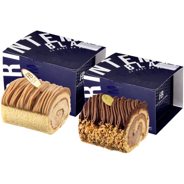 プランタンブランby花月堂 キャラメルもんぶらんロール(ハーフ)＆生しょこらモンブラン(ハーフ)【冬の贈りもの・お歳暮】　商品画像1