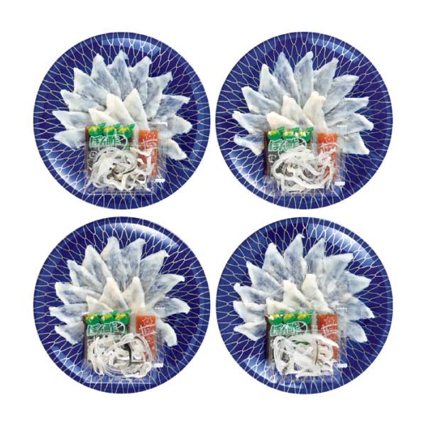 ヤマモ水産 真ふぐ刺身昆布風味4食セット【冬の贈りもの・お歳暮】[MS01]　商品画像1