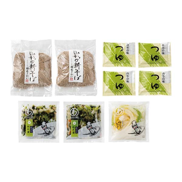 渡辺近七商店 山形の新そばと漬物【冬の贈りもの・お歳暮】[WTS-3]　商品画像1
