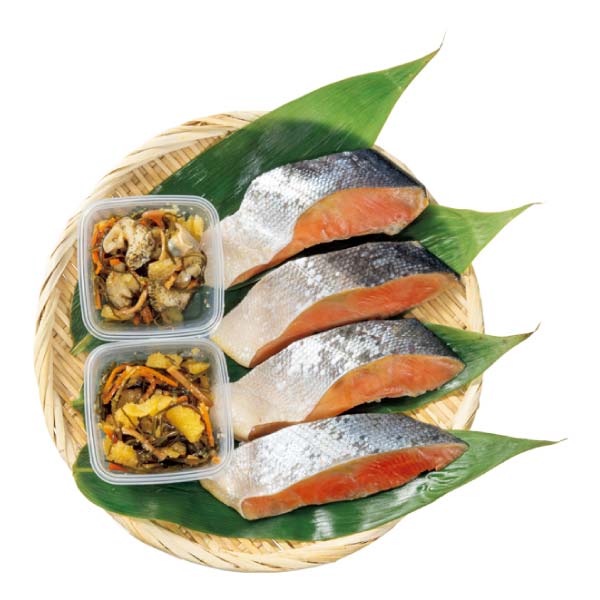北海道ぎょれん 塩紅鮭切身と松前漬セット【冬の贈りもの・お歳暮】　商品画像1