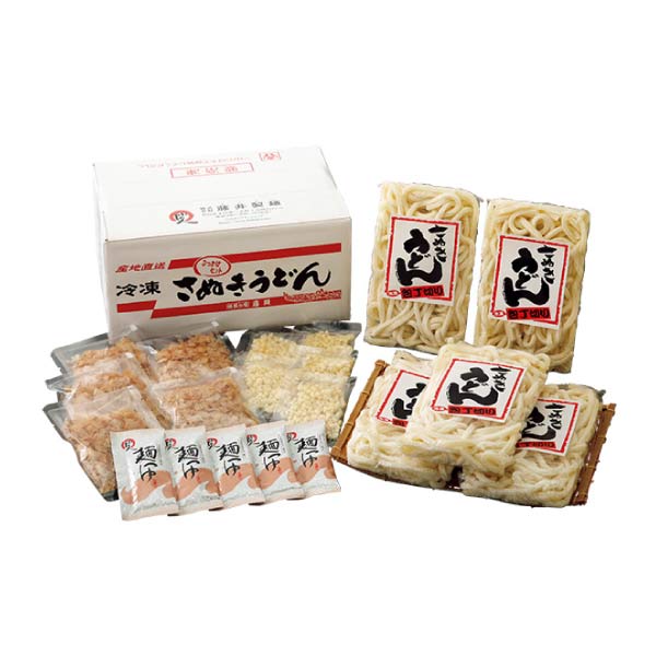 伝統の味 藤麺 冷凍さぬきぶっかけうどんセット【夏の贈りもの・お中元】[L-5KB]　商品画像1