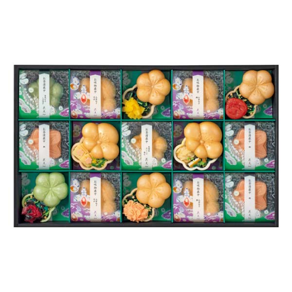 京都・辻が花 お茶漬最中・お吸物最中詰合せ【冬の贈りもの・お歳暮】[YTK-50]　商品画像1