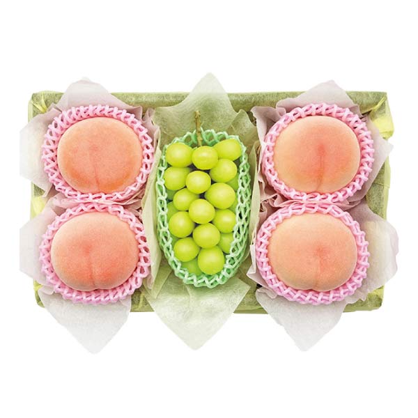 山梨県産 シャインマスカットと桃の詰合せ(お届け期間：7/1〜8/10)【夏の贈りもの・お中元】　商品画像1