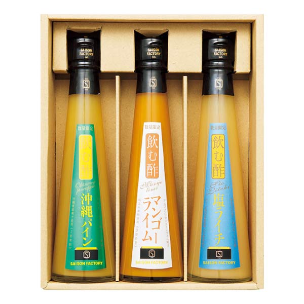 セゾンファクトリー 季節の飲む酢3本詰合せ【夏の贈りもの・お中元】[NNS-30S]　商品画像1