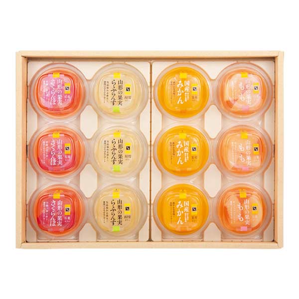 セゾンファクトリー 国産果実ゼリー12個詰合せ【夏の贈りもの・お中元】[RKJ-30]　商品画像1