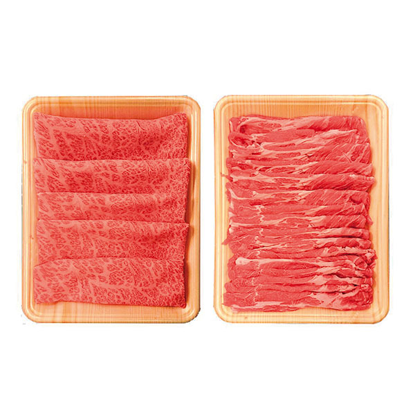 岐阜県産 飛騨牛かたロース・飛騨旨豚かたロースしゃぶしゃぶ食べ比べセット【冬の贈りもの・お歳暮】　商品画像1