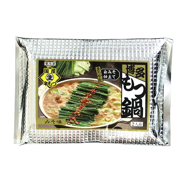 味蔵 博多もつ鍋 みそ味 2人前(ミックスホルモン200g、スープ90g、ガーリックフレーク2g、唐辛子1g)【お鍋】　商品画像1