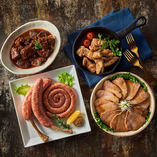 三國推奨 ミートデリカごちそうギフト（牛肉ほろほろ煮・焼豚・豚角煮・うずまきウインナー）MMD-G （L3345）【サクワ】【直送】　商品画像1