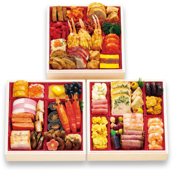 札幌グランドホテル 和洋中三段重「福の宴」【3〜4人前・40品目】【イオンのおせち】　商品画像1