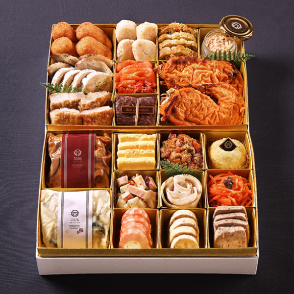 函館五島軒 洋風二段重「王朝」【4人前・22品目】【イオンのおせち】 商品画像1