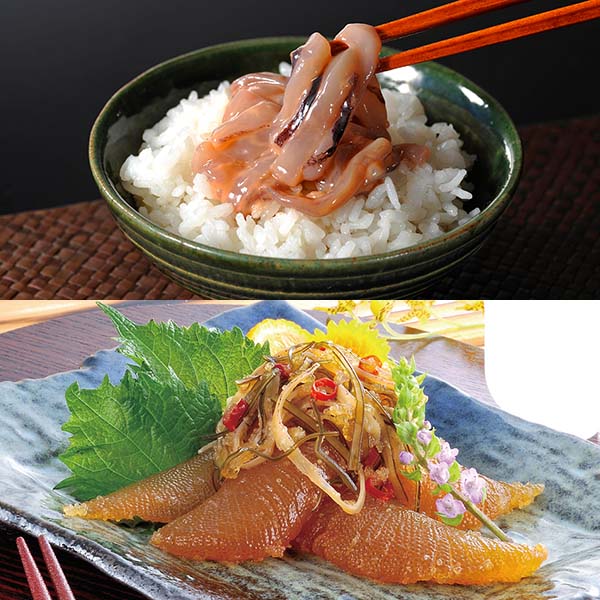 函館布目 いか塩辛 松前漬2点セット（社長のいか塩辛200g 本数の子黄金松前230g）【おいしいお取り寄せ】　商品画像1