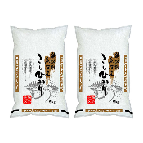 新潟県産新之助５キロ二袋の１０キロです。　米