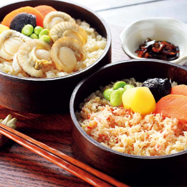 札幌バルナバフーズ 海鮮わっぱ飯（かに＆帆立）【おいしいお取り寄せ】　商品画像1