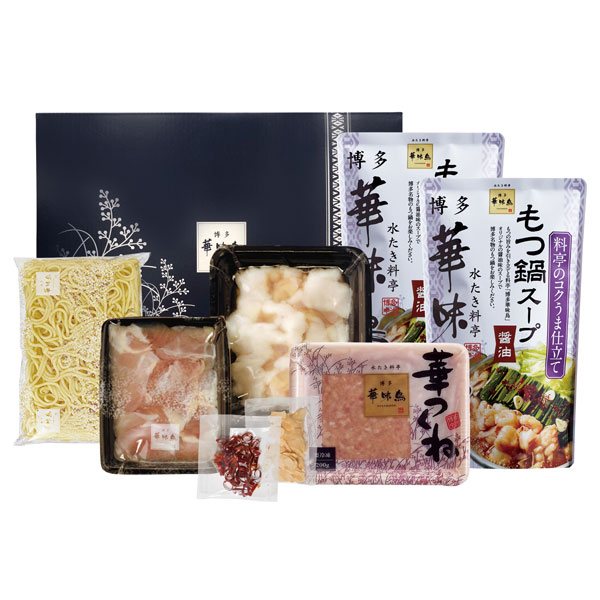 博多華味鳥 もつ鍋セット(3〜4人前) 2.4kg【お届け期間：12月26日〜12月30日】[HM-A1]【年末年始ごちそう特集】　商品画像1