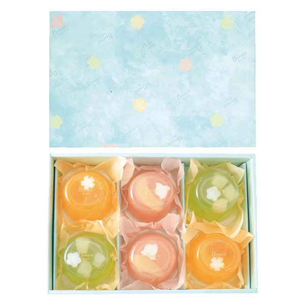 ボノワール京都 果実の彩りゼリー6個【プチギフト】【おいしいお取り寄せ】　商品画像1