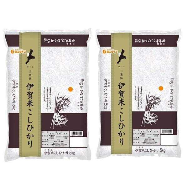 【令和6年産】【精米】ミエライス 新米 伊賀コシヒカリ(5kg×2袋)【お届け期間：9月20日〜11月10日】【新米特集】【ふるさとの味・東海】　商品画像1