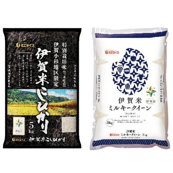 【令和6年産】【精米】ミエライス 三重県産 お米食べ比べ2袋セット(5kg×2)【お届け期間：12/10(火)〜12/27(金)】【ふるさとの味・東海】　商品画像1