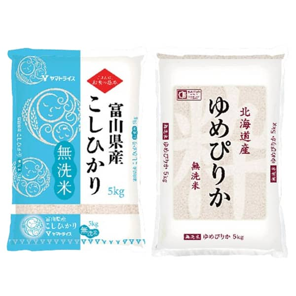 【令和6年産】【無洗米】ヤマトライス 有名銘柄 無洗米 食べ比べ2袋セット(5kg×2)【お届け期間：12/10(火)〜12/27(金)】【ふるさとの味・東海】　商品画像1