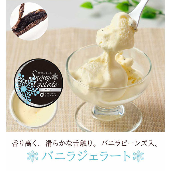 丸市岡田商店 北海道雪ジェラート 6種12個セット (バニラ2個・ピスタチオ2個・チョコ2個・赤肉メロン2個・いちご2個・とうきび2個)【おいしいお取り寄せ】　商品画像1
