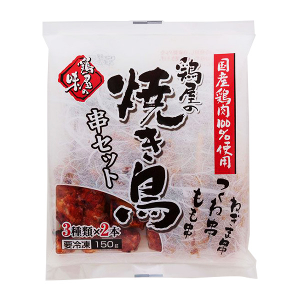 鶏屋の焼き鳥串セット(タレ)(もも串30g×10、ねぎま串30g×10、つくね串30g×10 計30本(各原料：肉/国産)【旬の味覚便】【NN】　商品画像1