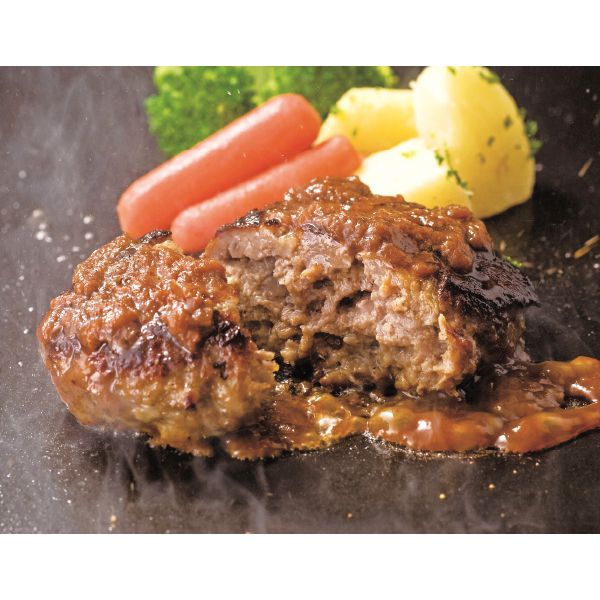 群馬県赤城牛のとりやま赤城牛ともち豚の粗挽き生ハンバーグ6個入「お届け期間」2025/7/1〜2025/9/10【KN】　商品画像1