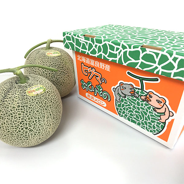 北海道富良野市山部産 赤肉メロン 糖度センサー選果 糖度14度以上 1.6kg以上 2個【お届け期間:6月22日〜7月15日】【おいしいお取り寄せ】 商品画像1