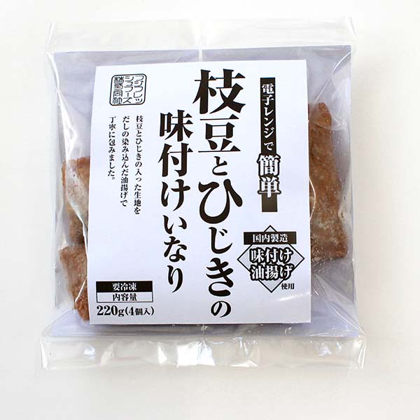 枝豆とひじきの味付けいなり220g(4個入)×3袋【サクワ】　商品画像1