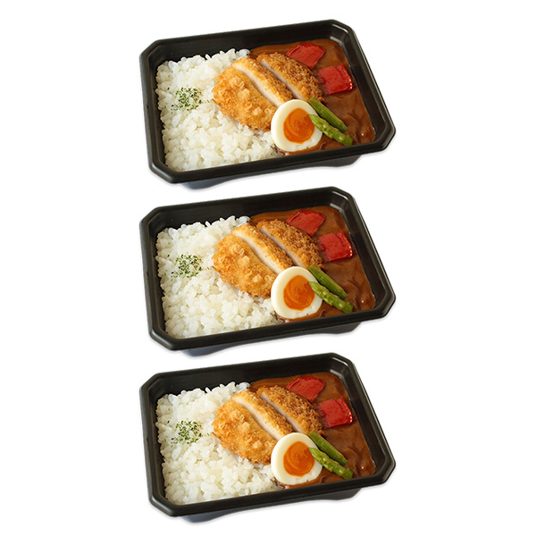 レンジでお手軽弁当 チキンカツカレー×3個【サクワ】　商品画像1