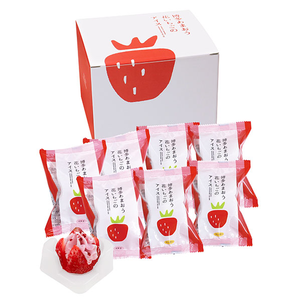 博多あまおう 花いちごのアイス(イチゴアイス×3、マンゴーアイス×4 (計7))[A-DSM]【おいしいお取り寄せ】　商品画像1