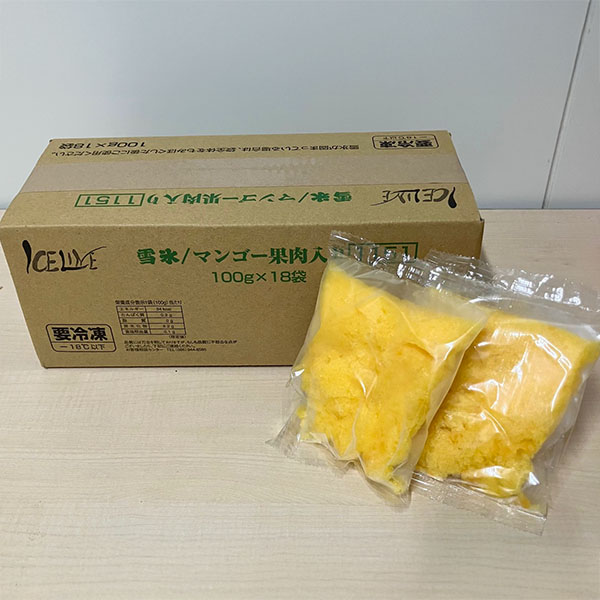 雪氷マンゴー果肉入り 18袋(L7740)【サクワ】【直送】　商品画像1