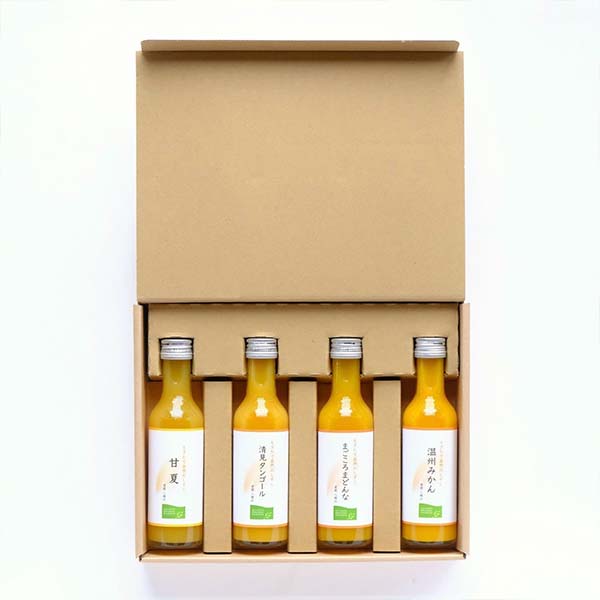 ミヤモトオレンジガーデン もぎたて自然のしずく みかんジュース 4種飲み比べセット【おいしいお取り寄せ】　商品画像1
