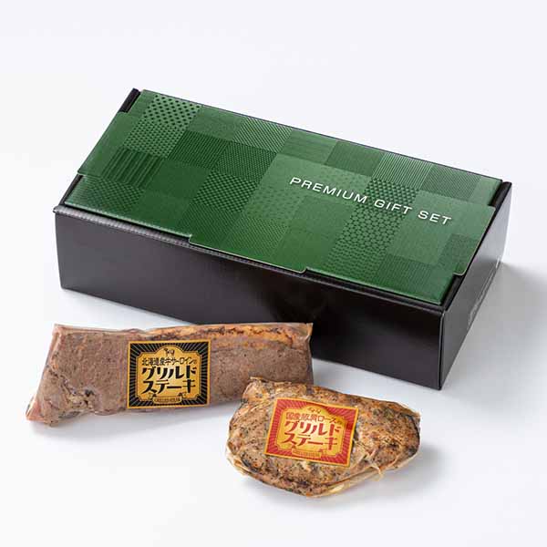 北海道産牛サーロイン肉と国産豚かたロース肉のグリルドステーキ【イオンのクリスマス】　商品画像1