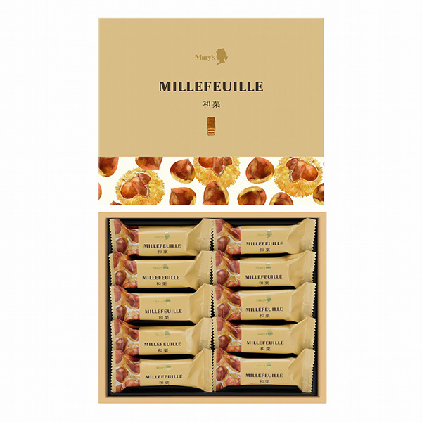 【アウトレット】メリーチョコレート ミルフィーユ(和栗) 10個入り【おいしいお取り寄せ】 商品画像1