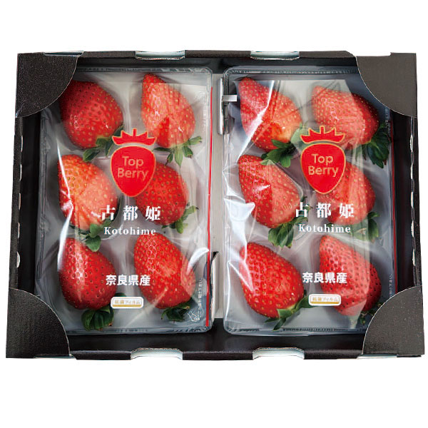 奈良県産 いちご(古都姫) 270g以上(6〜8粒) 2パック1箱【お届け