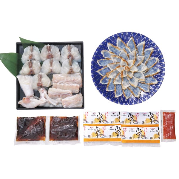 山口 ふく太郎本部 まふく炙り刺身・ちりセット(まふぐ炙り刺身80g、まふぐちり身・アラ400g、ふぐ鍋だし×2、ポン酢×4、モミジオロシ)【旬鮮便】【NN】 商品画像1