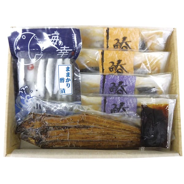 岡山県漁業協同組合連合会 地物詰合せ(焼あなご110g、あなごのタレ、鰆の味噌漬70g×2、鰆の味噌煮60g×2、ままかりの酢漬75g)【旬鮮便】【NN】 商品画像1