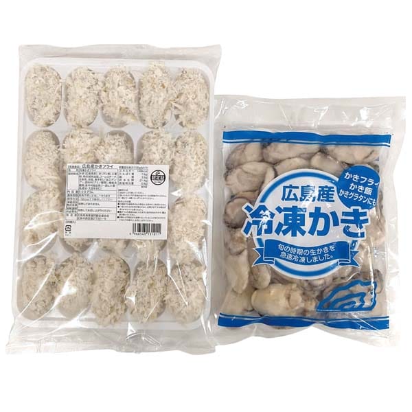広島県漁業協同組合連合会 広島県産かきセット（冷凍かき370g、冷凍かきフライ20粒)【お届け期間:11月11日〜1月10日】【旬鮮便】【NN】　商品画像1