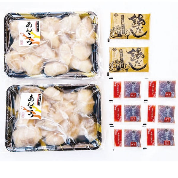 山口 下関 山賀 山口県下関産あんこう鍋セット（切身400gx2、鍋だしx2，ポン酢x6、もみじおろしx6）【お届け期間:11月11日〜1月10日】【旬鮮便】【NN】　商品画像1