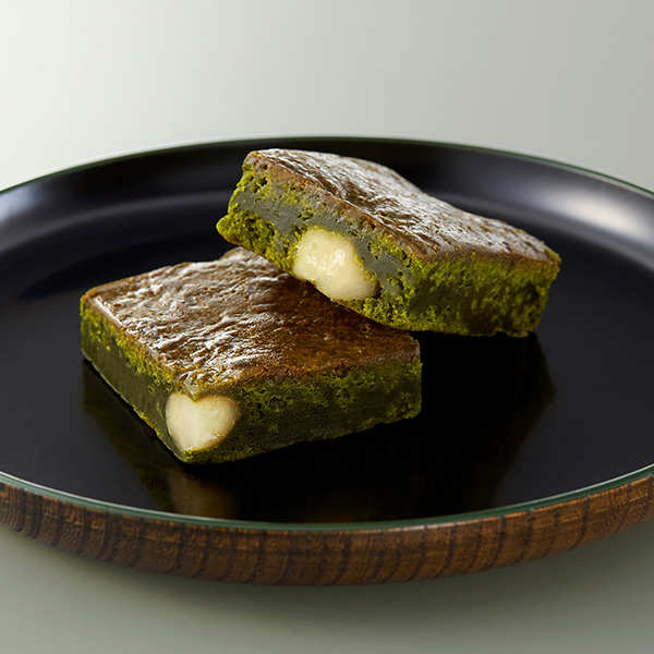 一善や お濃茶ブラウニー 5個入り(風呂敷包あり:抹茶色) 1箱【年間ギフト】 商品画像1