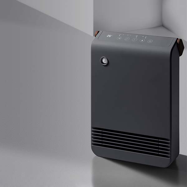 WOOD STYLE 節電/室温センサー付セラミックヒーター グレー [CH-T2517GY]【雑貨】　商品画像1