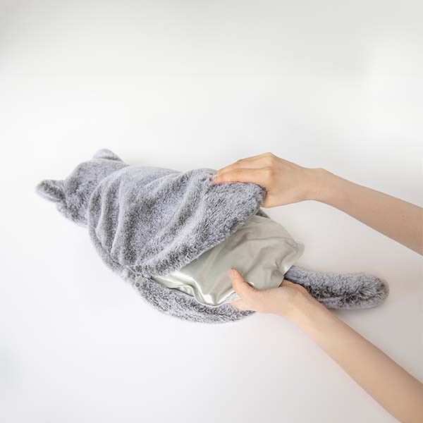 蓄熱式エコ湯たんぽ「ぬくぬく」nekoLike グレー [EWT-2328GY]【雑貨】　商品画像1
