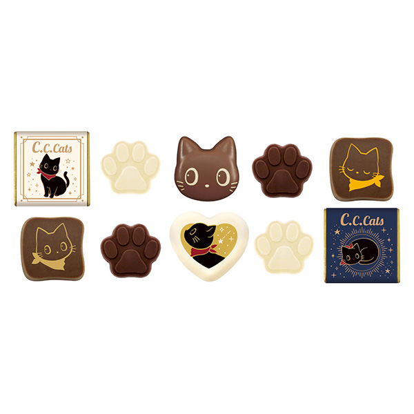 ハート C.C.キャッツチョコアラカルト缶 チョコレート菓子10個入【お届け期間：1月15日〜2月21日】【バレンタイン】　商品画像1
