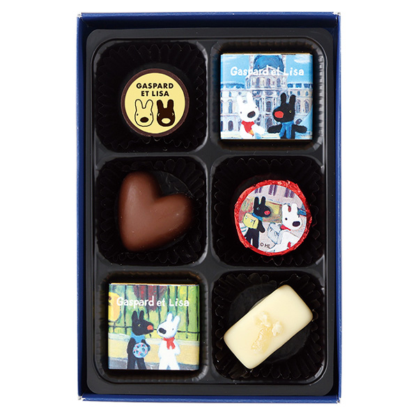 リサとガスパール リサとガスパールのBOOKショコラ 6個入【お届け期間:1月15日〜2月21日】【バレンタイン】 商品画像1