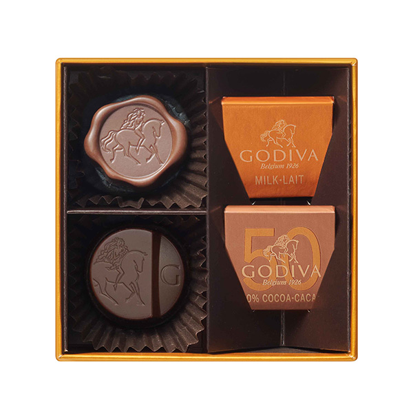ゴディバ チョコレートアソート  チョコレート菓子4粒入【お届け期間：1月15日〜2月21日】【バレンタイン】　商品画像1